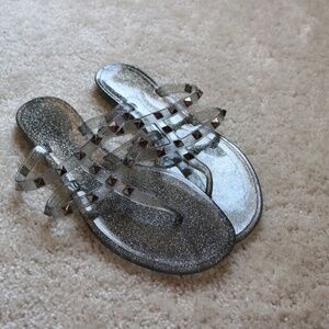 Kelly and Katie Jelly Glitter Sandals